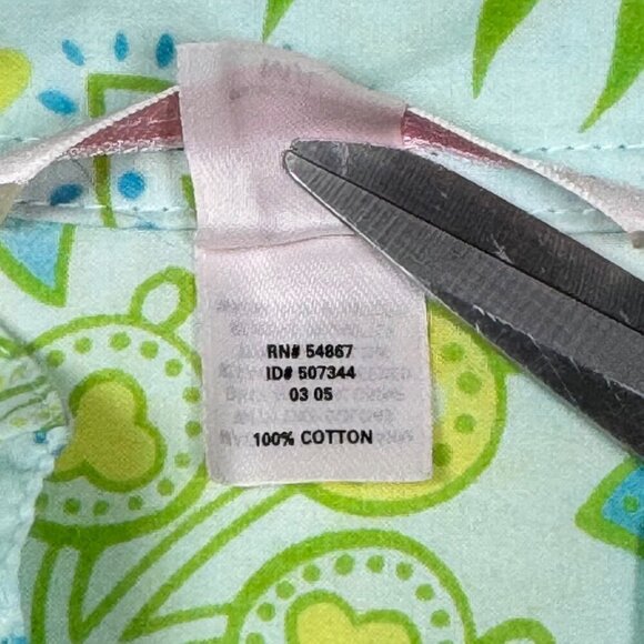 VTG Victoria’s Secret Boho Floral Top Sz.M Green Fine Cotton Peasant Coastal - Picture 6 of 14